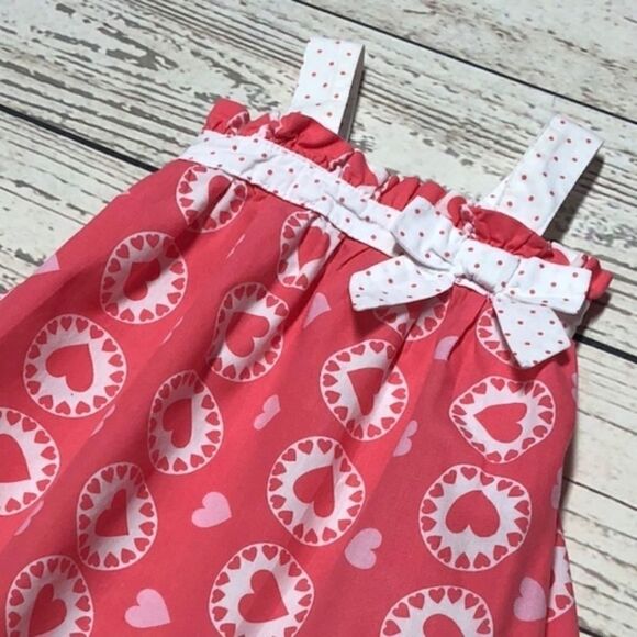 Coral Hearts Baby Dress  - Picture 2 of 4